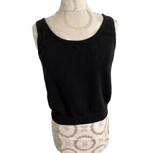 JSS Vintage Wool Blend Scoop Neck Knit Tank Top Small